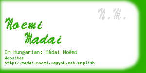 noemi madai business card